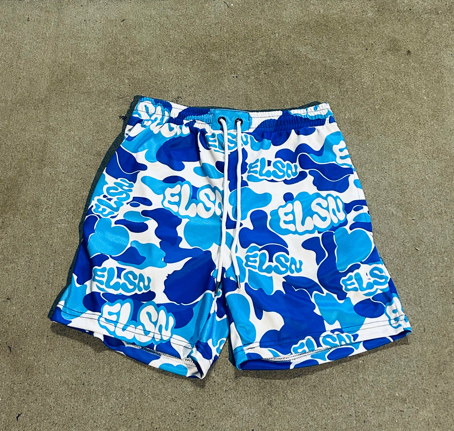 'ELSN' SHORTS (BLUE)